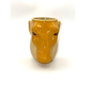 Luke-A-Tuke Al Jaber Camel Head 3D Sculptural Ceramic Mug Hand Painted UAE
